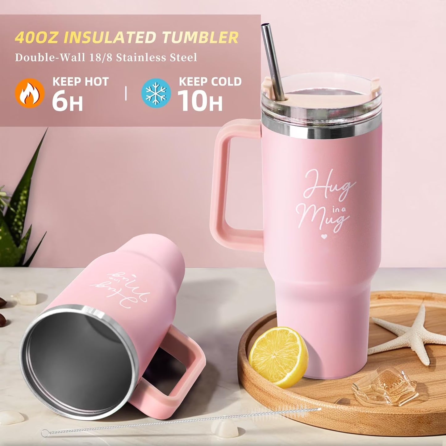15Pcs Birthday Gifts for Women, Relaxing Spa Basket with Luxury Flannel Blanket and 40 Oz Tumbler - Care Package for Her, Mom, Wife, Friends - Valentine'S, Mother'S Day
