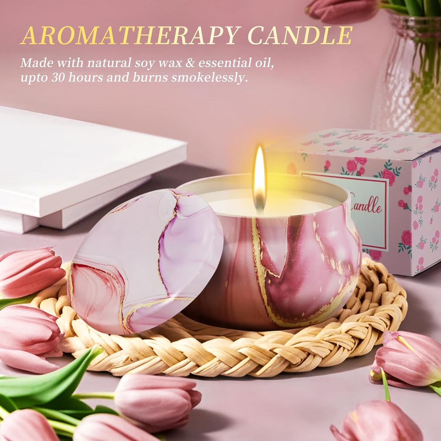 15Pcs Birthday Gifts for Women, Relaxing Spa Basket with Luxury Flannel Blanket and 40 Oz Tumbler - Care Package for Her, Mom, Wife, Friends - Valentine'S, Mother'S Day