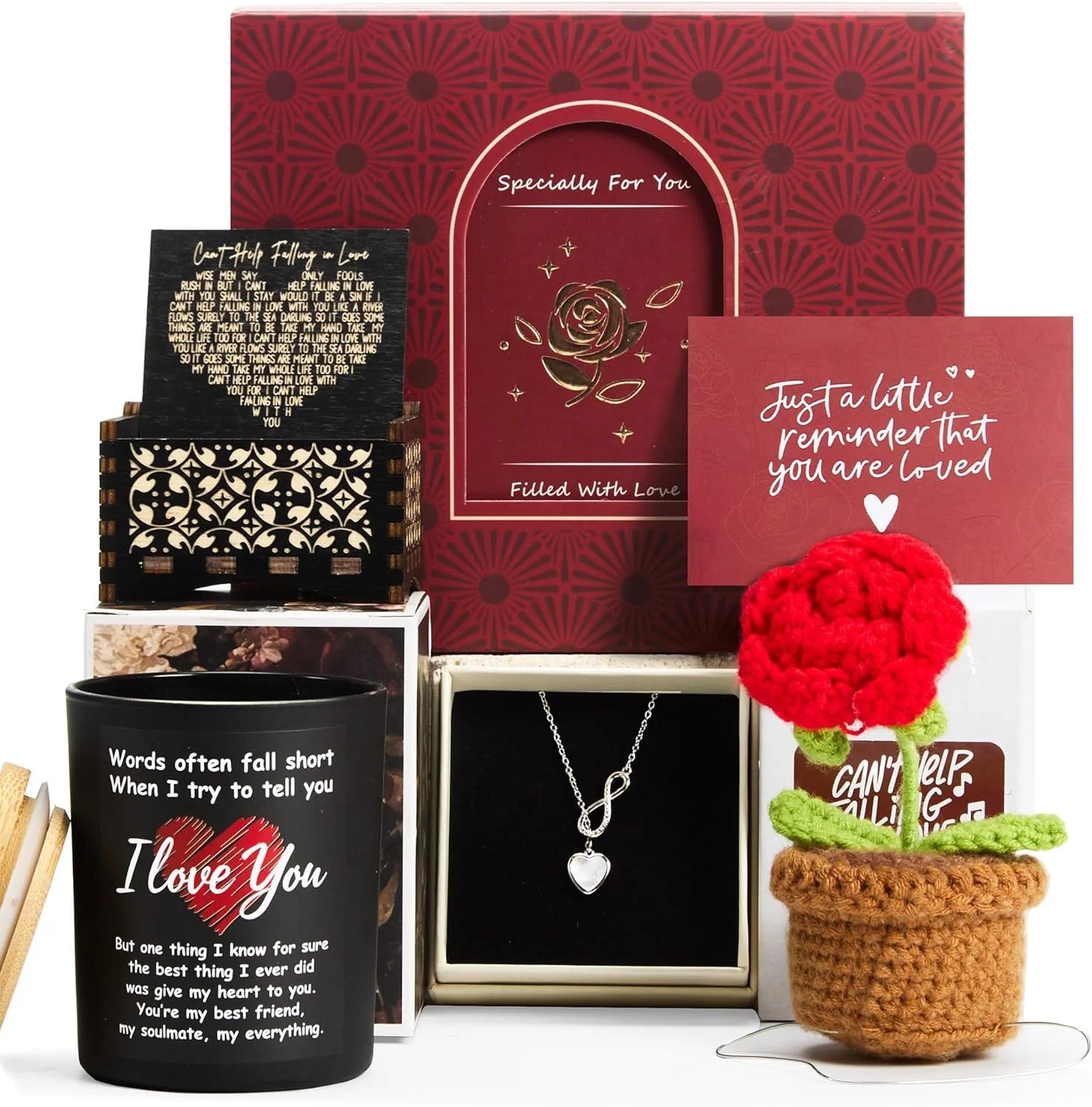 Gifts for Her, Romantic Gifts for Girlfriend, Wife, Valentine'S Gift Bulk for Her, Valentine Gift Baskets for Women, Unique Present for Wedding Engagement Anniversary Bulk Set