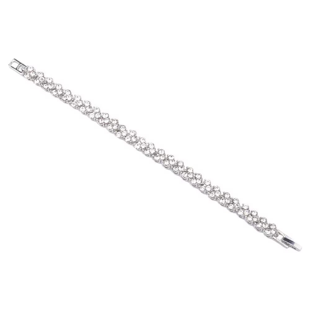 Women'S Tennis Bracelets Luxury Slender Rose Gold Plated Bracelet with Sparkling Cubic Zirconia Bracelet Jewelry Gifts for Her