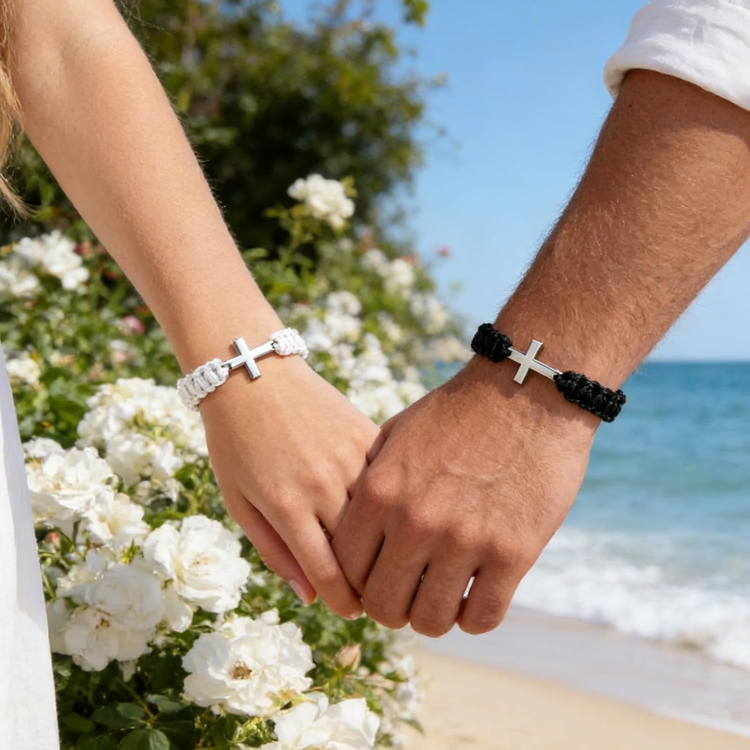 2PCS Matching Bracelets for Couple Friends, Adjustable Handmade Braided Rope Classic Jewelry Set, Friendship Bracelets Gifts for Men Women