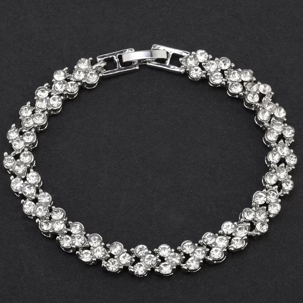 Women'S Tennis Bracelets Luxury Slender Rose Gold Plated Bracelet with Sparkling Cubic Zirconia Bracelet Jewelry Gifts for Her
